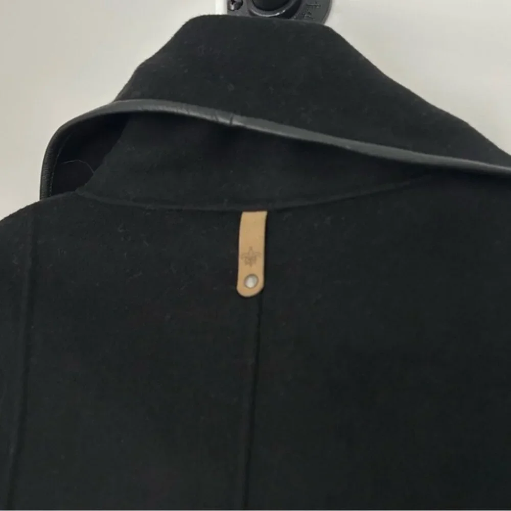 Mackage Wool and Leather Wrap Coat - Picture 7 of 10